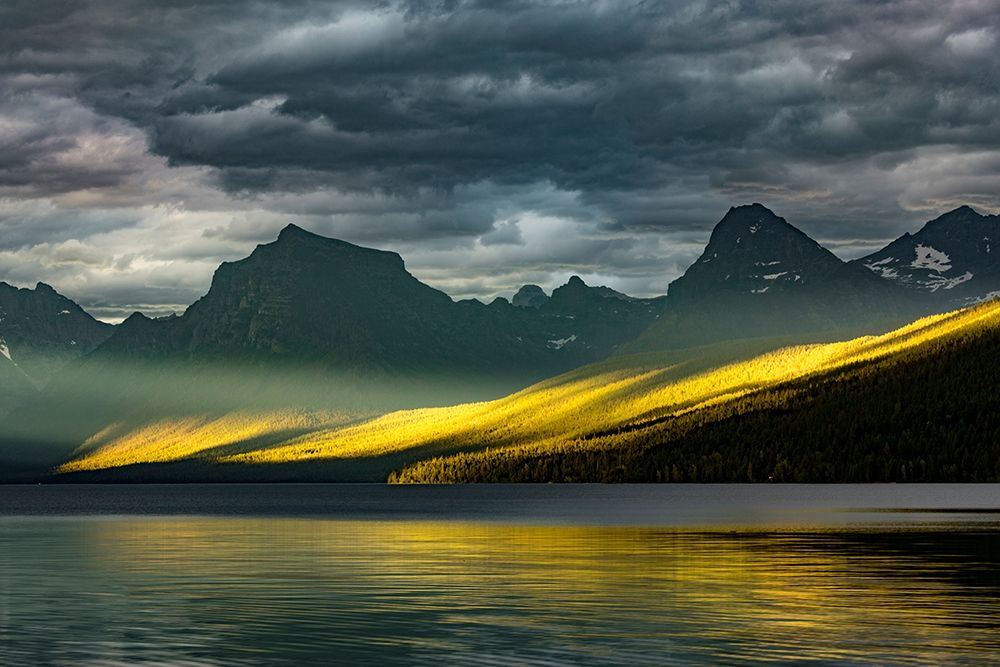 Lake McDonald at sunset in summer-Glacier National Park-Montana art print by Adam Jones for $57.95 CAD