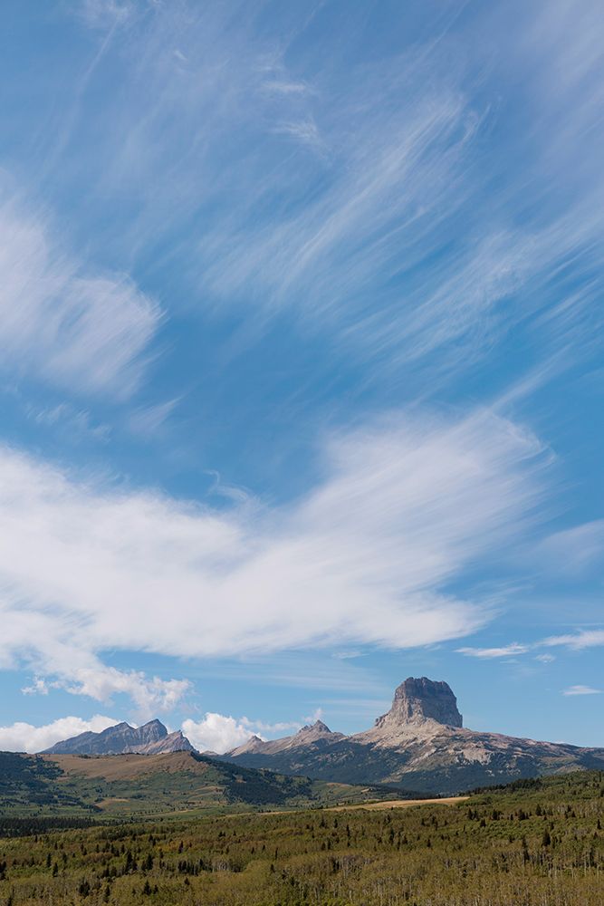 USA-Montana-Glacier National Park Cirrus clouds above Chief Mountain art print by Jaynes Gallery for $57.95 CAD