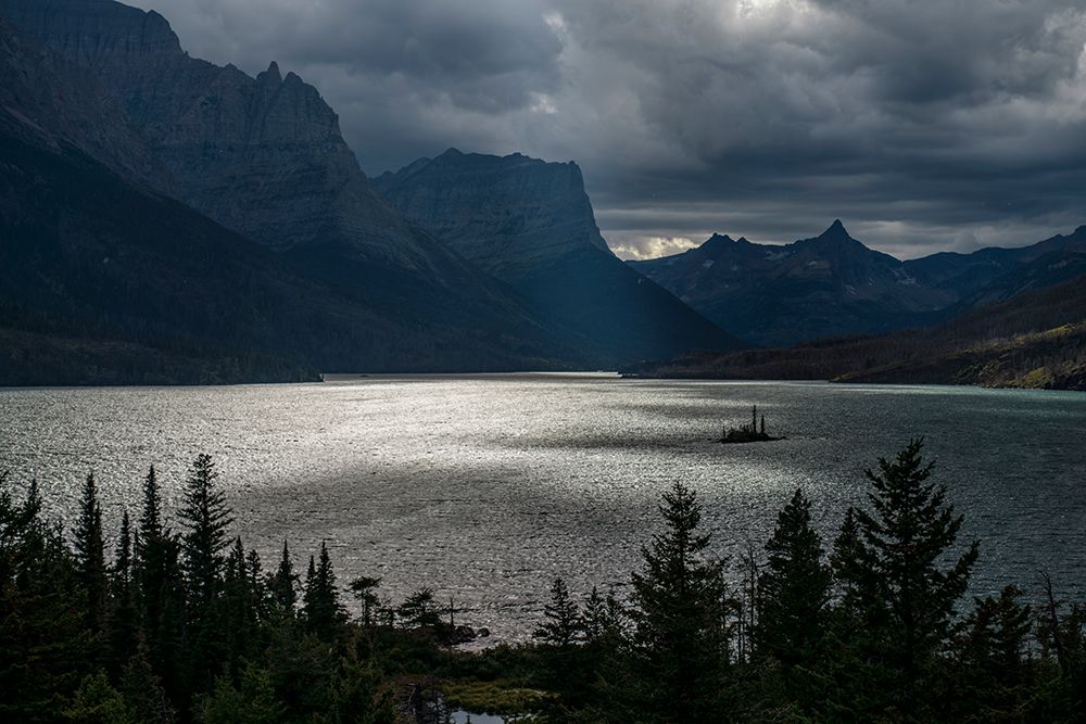 USA-Montana-Glacier National Park Fall storm above St Mary Lake art print by Jaynes Gallery for $57.95 CAD