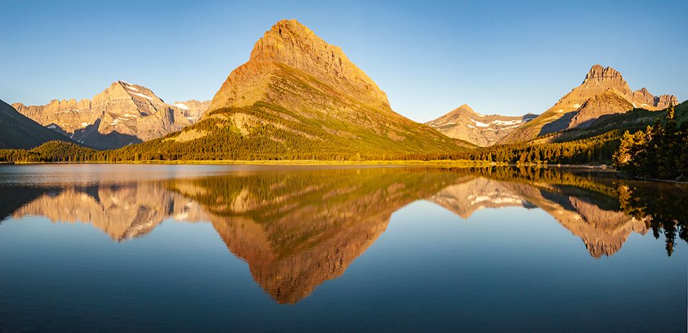 USA-Montana-Glacier National Park Sunrise panoramic of lake and mountain art print by Jaynes Gallery for $57.95 CAD