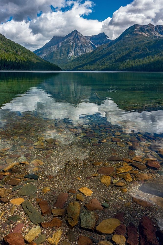 Quartz Lake with Vulture Peak in Glacier National Park-Montana-USA art print by Chuck Haney for $57.95 CAD
