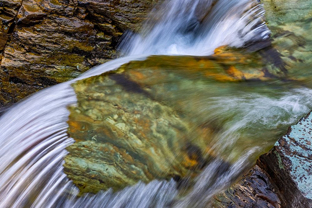 Cascades in Baring Creek in Glacier National Park-USA art print by Chuck Haney for $57.95 CAD