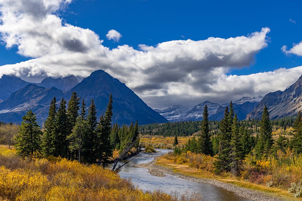 Autumn hues along the Belly River in Glacier National Park-Montana-USA art print by Chuck Haney for $57.95 CAD