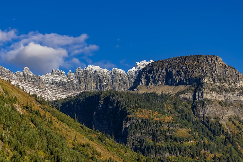 The Garden Wall and Haystack Butte with seasons first snow in Glacier National Park-Montana-USA art print by Chuck Haney for $57.95 CAD