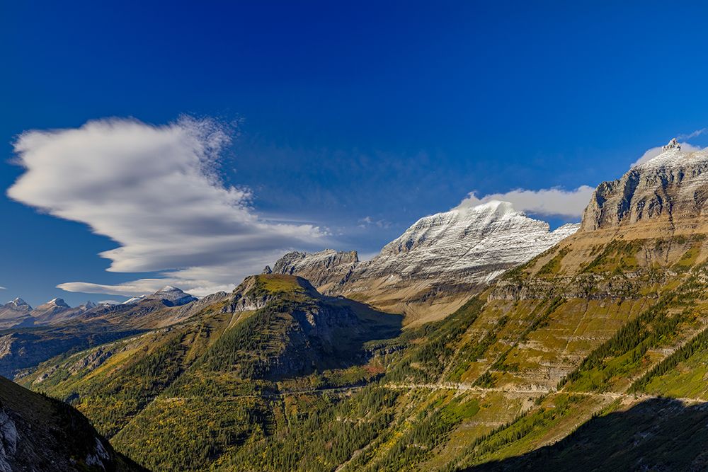The Garden Wall with seasons first snow in Glacier National Park-Montana-USA art print by Chuck Haney for $57.95 CAD