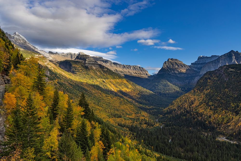 Looking down the McDonald Valley in autumn-Glacier National Park-Montana-USA art print by Chuck Haney for $57.95 CAD