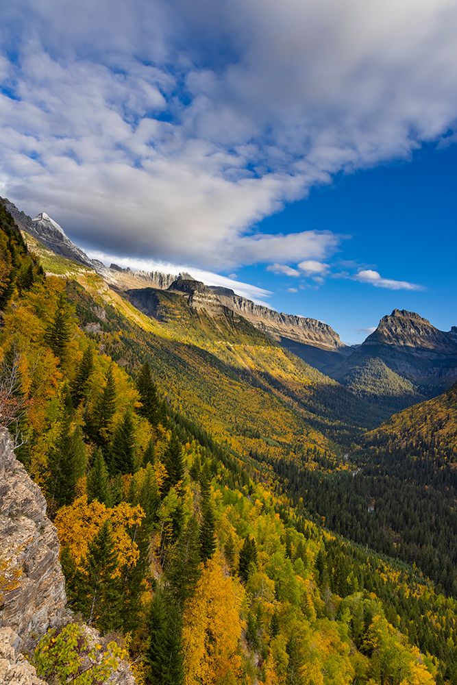 Looking down the McDonald Valley in autumn-Glacier National Park-Montana-USA art print by Chuck Haney for $57.95 CAD