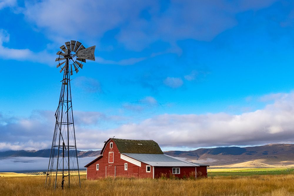 Old barn after clearing storm in the Mission Valley-Montana-USA art print by Chuck Haney for $57.95 CAD