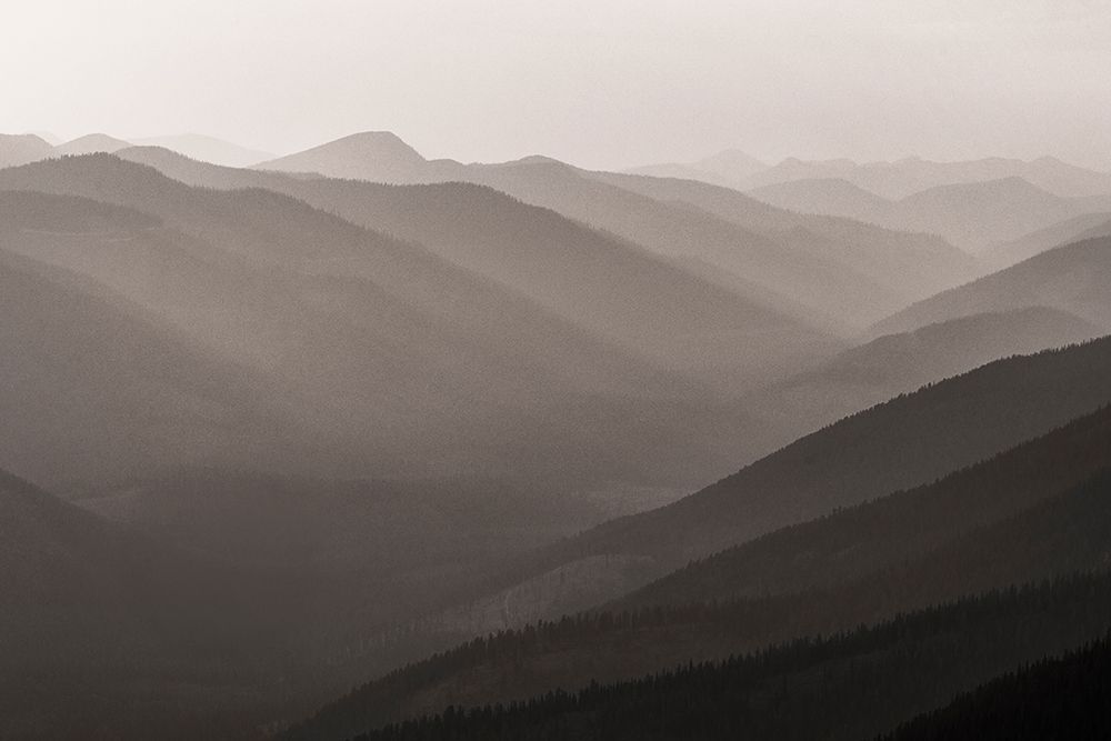 Wildfire smoke and clouds mixing-Upper Whitefish Valley Stillwater State Forest near Whitefish art print by Chuck Haney for $57.95 CAD