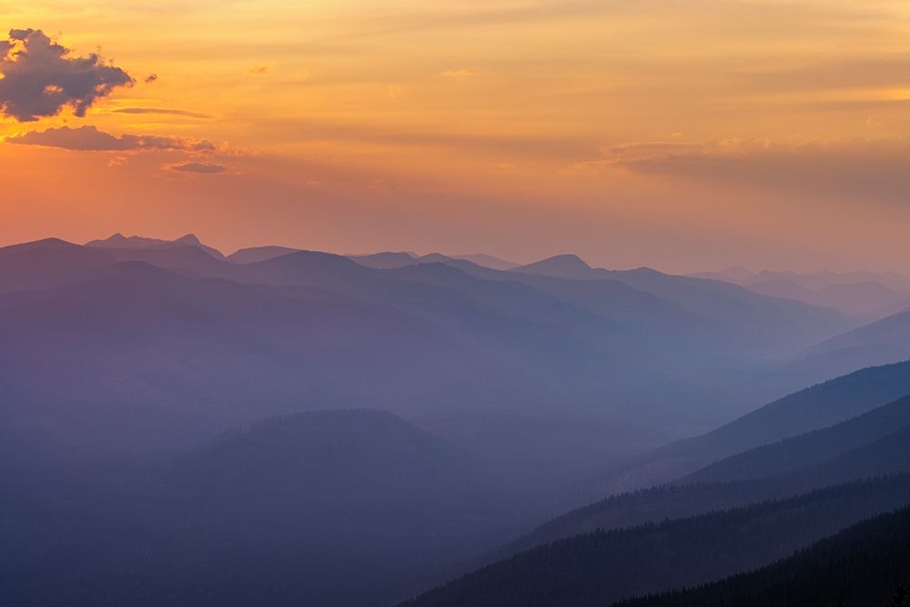 Wildfire smoke and clouds mixing-Upper Whitefish Valley Stillwater State Forest near Whitefish art print by Chuck Haney for $57.95 CAD