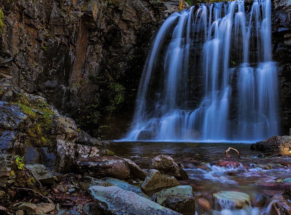 Rockwell Falls in Glacier National Park, Montana, USA art print by Chuck Haney for $57.95 CAD