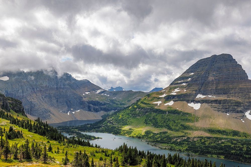 Hidden Lake and Bearhat Mountain in Glacier National Park-Montana-USA art print by Chuck Haney for $57.95 CAD