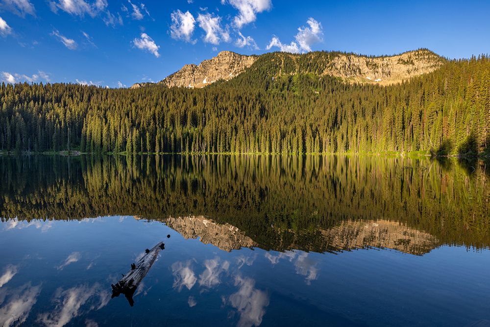Little Therriault Lake at sunrise in the Ten Lakes Scenic Area in Kootenai National Forest-Montana art print by Chuck Haney for $57.95 CAD