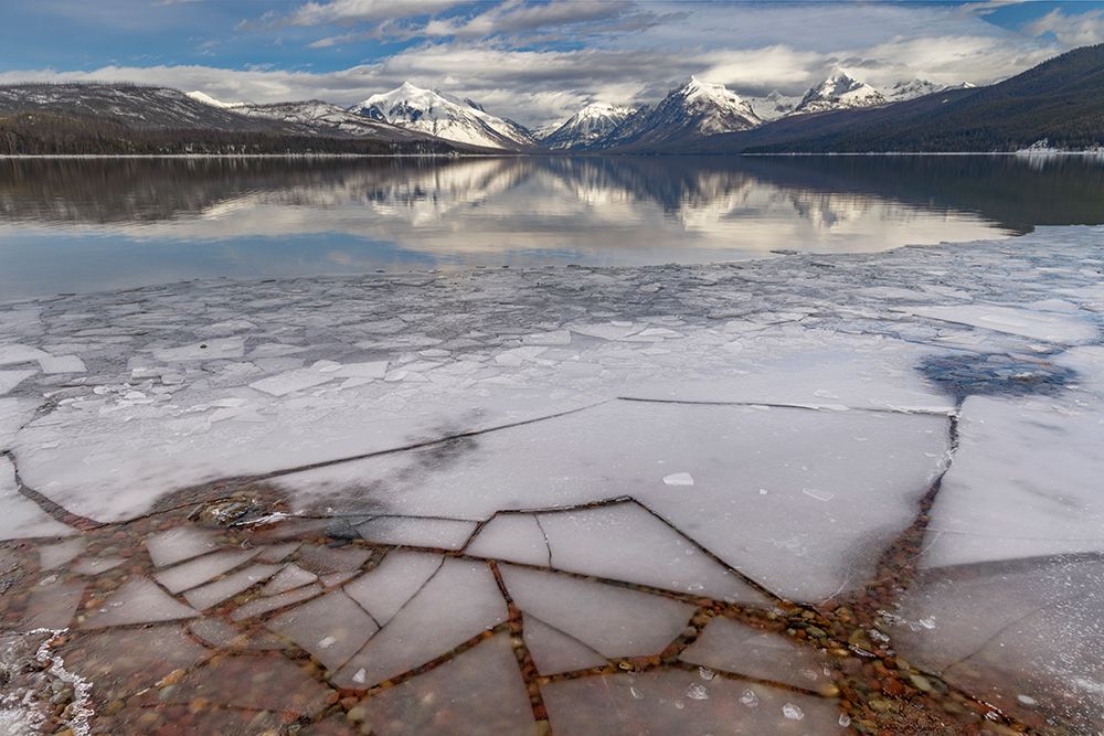 Ice formations along Lake McDonald in Glacier National Park-Montana-USA art print by Chuck Haney for $57.95 CAD