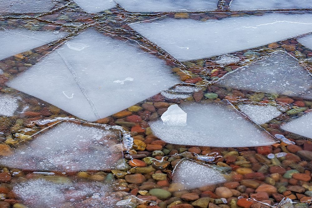 Ice formations along Lake McDonald in Glacier National Park-Montana-USA art print by Chuck Haney for $57.95 CAD