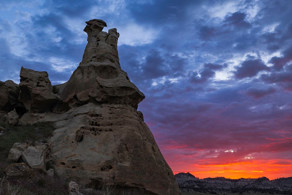 Pinnacle Badlands at sunrise in the Custer National Forest, Montana, USA. art print by Chuck Haney for $57.95 CAD