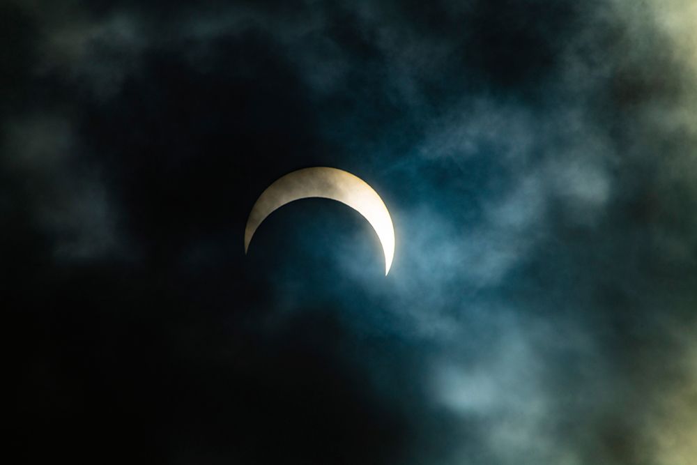 USA, Nevada, Winnemucca. Annular Solar Eclipse, Blueish art print by Bernard Friel for $57.95 CAD