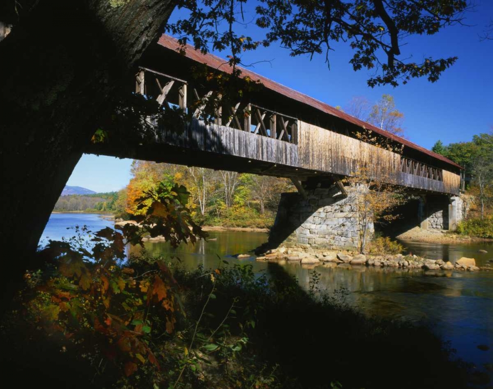 NH, Campton Blair Bridge over Pemigewasset River art print by Steve Terrill for $57.95 CAD