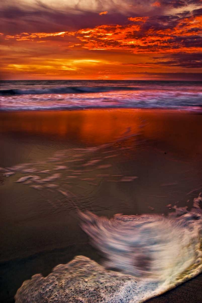 New Jersey, Cape May Sunset reflection on beach art print by Jay OBrien for $57.95 CAD