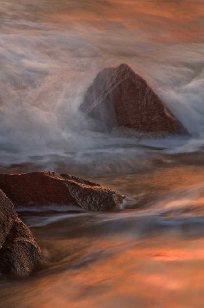 NJ, Cape May Wave crashes on shoreline rocks art print by Jay OBrien for $57.95 CAD