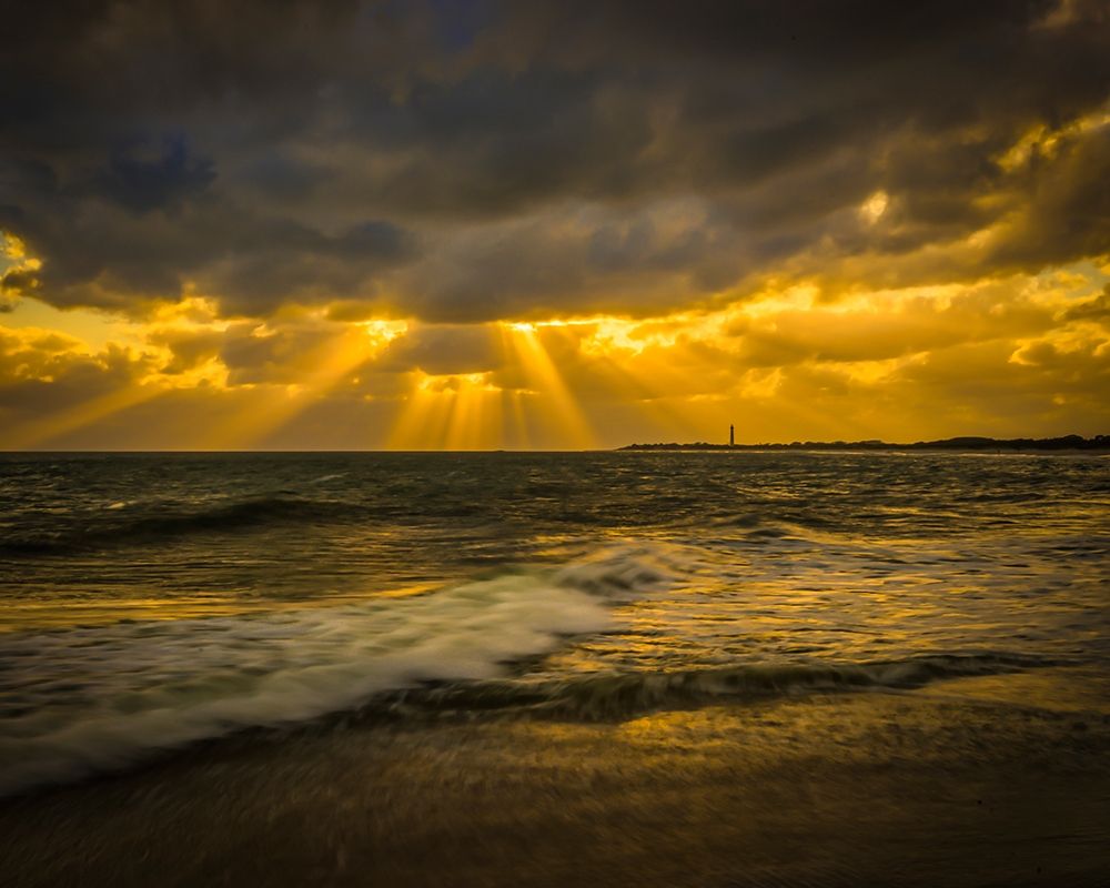 New Jersey-Cape May National Seashore Sunset on ocean shore art print by Jaynes Gallery for $57.95 CAD