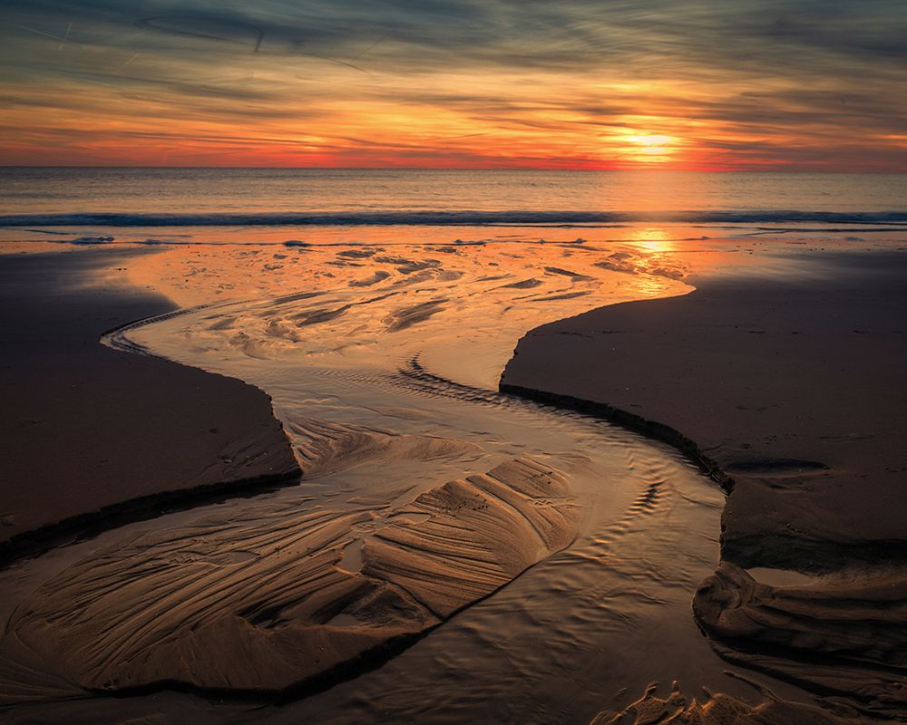 USA-New Jersey-Cape May National Seashore-Sunset on ocean shore art print by Jaynes Gallery for $57.95 CAD