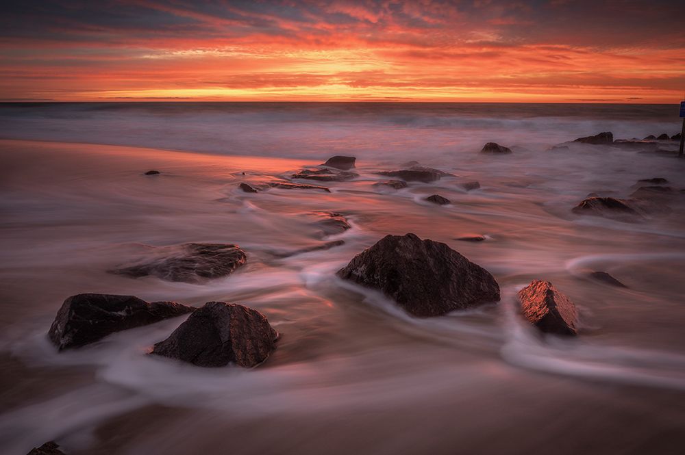 USA-New Jersey-Cape May National Seashore-Sunset on ocean shore art print by Jaynes Gallery for $57.95 CAD