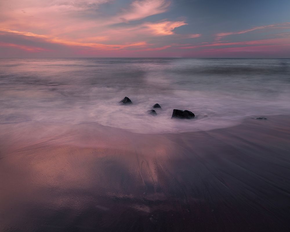 USA-New Jersey-Cape May National Seashore-Sunrise on rocky shore and ocean art print by Jaynes Gallery for $57.95 CAD