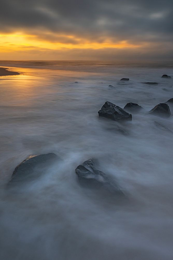USA-New Jersey-Cape May National Seashore Sunrise on rocky shoreline art print by Jaynes Gallery for $57.95 CAD