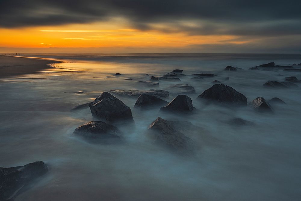 USA-New Jersey-Cape May National Seashore Sunrise on rocky shoreline art print by Jaynes Gallery for $57.95 CAD
