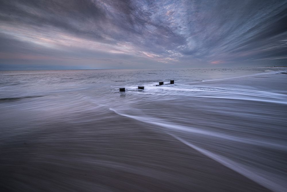USA-New Jersey-Cape May National Seashore Pier stumps on shore at sunrise art print by Jaynes Gallery for $57.95 CAD