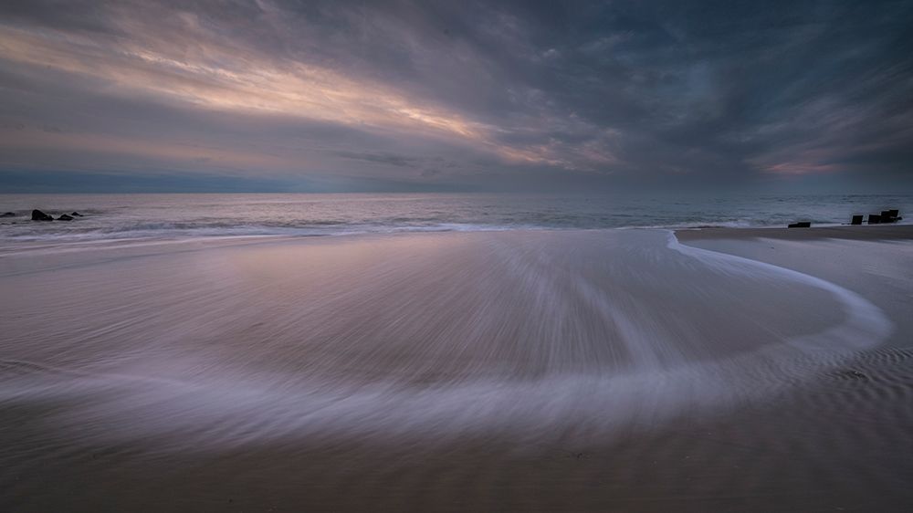 USA-New Jersey-Cape May National Seashore Sunset on ocean and beach scenic art print by Jaynes Gallery for $57.95 CAD