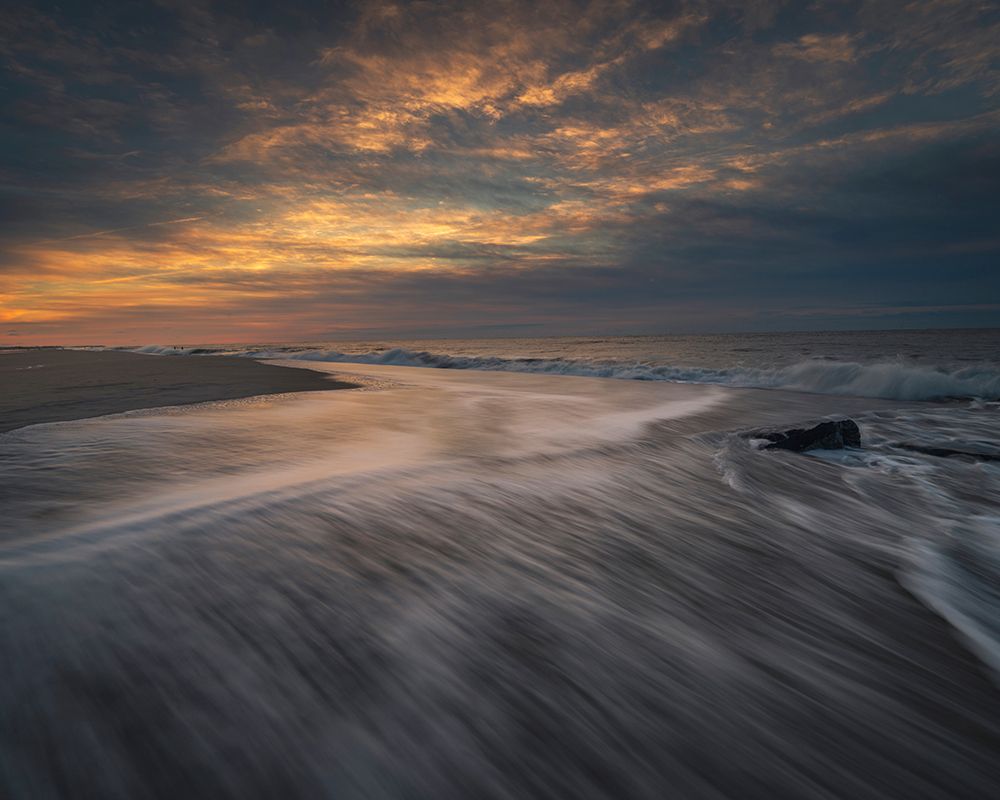 USA-New Jersey-Cape May National Seashore Sunset on ocean and beach scenic art print by Jaynes Gallery for $57.95 CAD