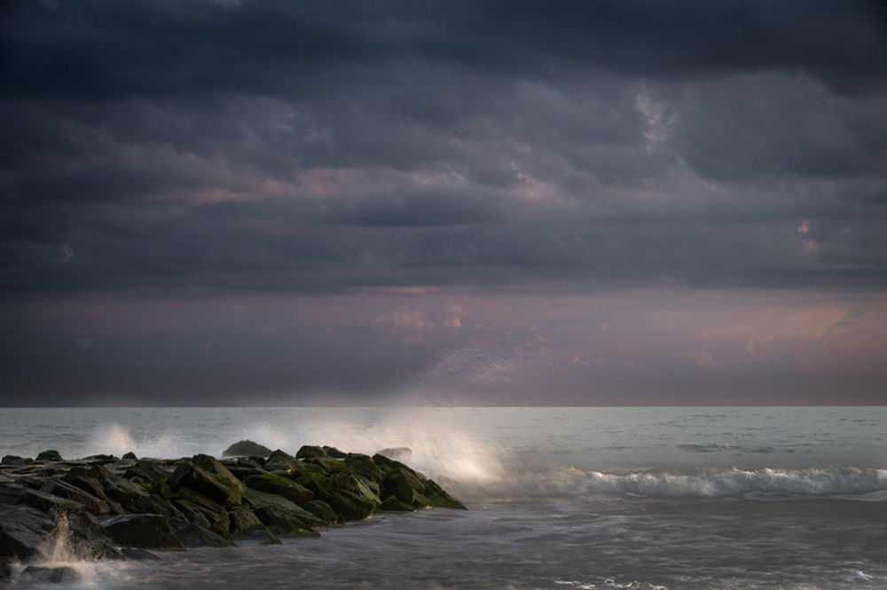 USA-New Jersey-Cape May National Seashore Cloudy sunset on seashore art print by Jaynes Gallery for $57.95 CAD