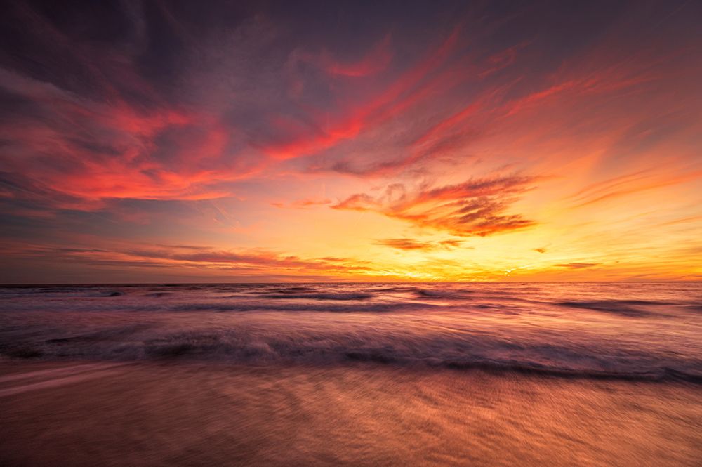 USA-New Jersey-Cape May National Seashore Sunset on ocean shore art print by Jaynes Gallery for $57.95 CAD