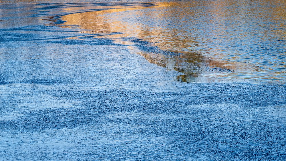 USA-New Jersey-Pine Barrens National Preserve Partially iced lake and forest reflections in water art print by Jaynes Gallery for $57.95 CAD