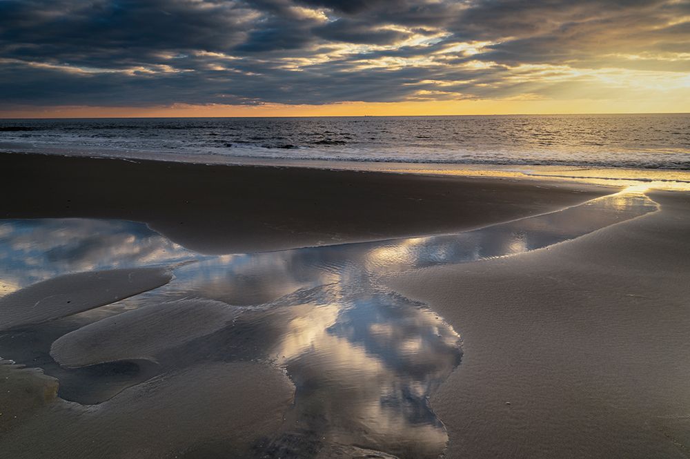 USA, New Jersey, Cape May National Seashore. Landscape with ocean and beach at sunset. art print by Jaynes Gallery for $57.95 CAD