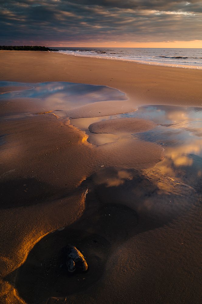 USA, New Jersey, Cape May National Seashore. Landscape with ocean and beach at sunset. art print by Jaynes Gallery for $57.95 CAD