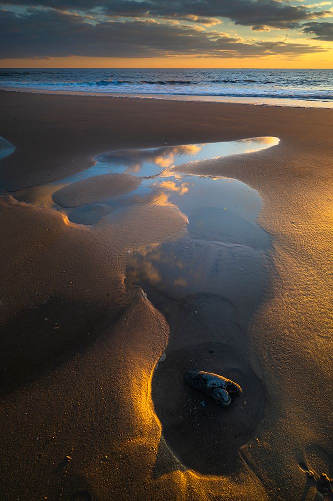 USA, New Jersey, Cape May National Seashore. Landscape with ocean and beach at sunset. art print by Jaynes Gallery for $57.95 CAD