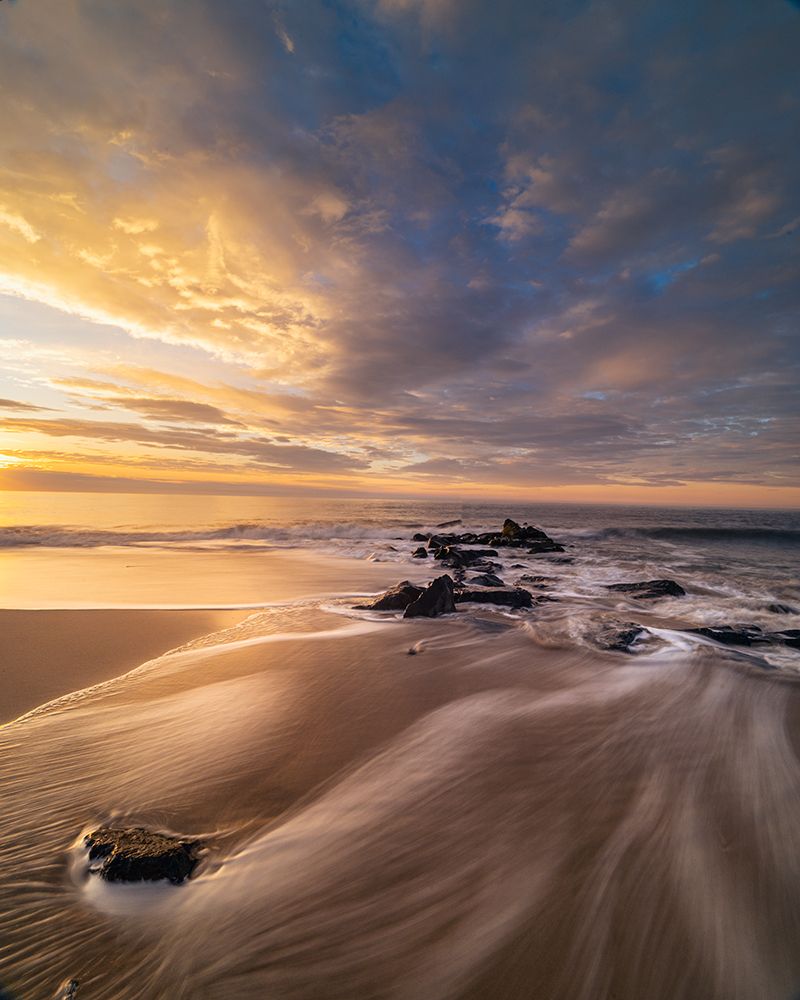 USA, New Jersey, Cape May National Seashore. Ocean shore at sunrise. art print by Jaynes Gallery for $57.95 CAD
