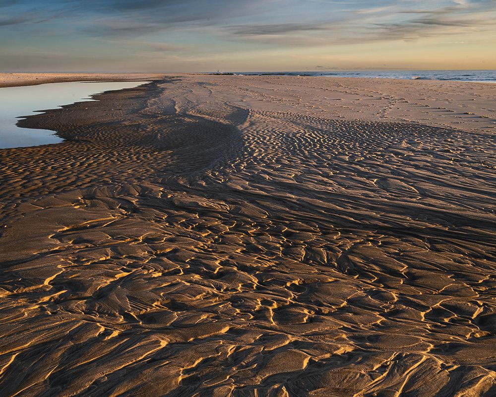 USA, New Jersey, Cape May National Seashore. Patterns in beach sand. art print by Jaynes Gallery for $57.95 CAD
