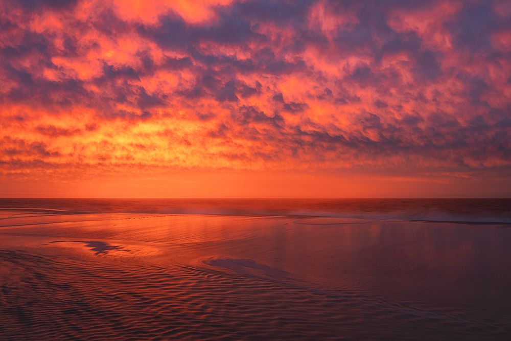 USA, New Jersey, Cape May National Seashore. Ocean shore at sunrise. art print by Jaynes Gallery for $57.95 CAD