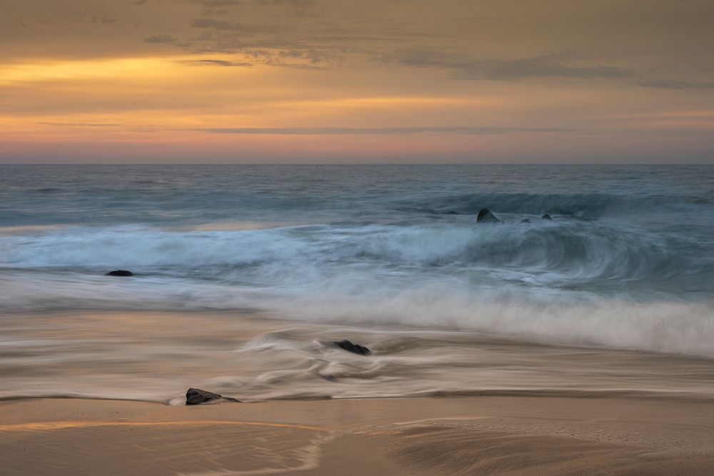 USA, New Jersey, Cape May National Seashore. Ocean and waves at sunrise. art print by Jaynes Gallery for $57.95 CAD
