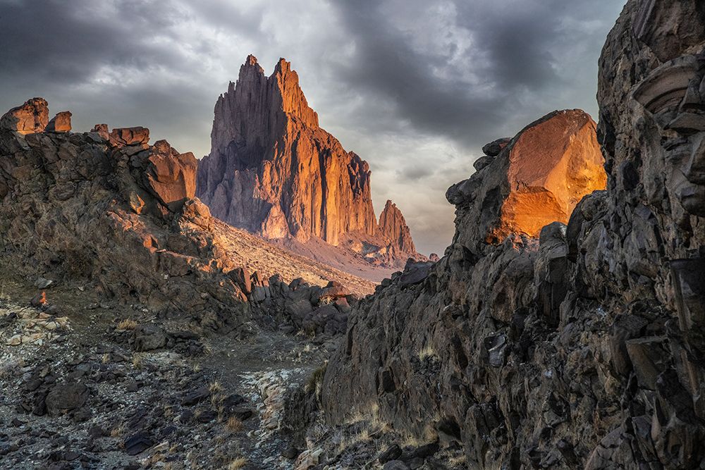 USA- New Mexico. Shiprock formation at sunrise. art print by Jaynes Gallery for $57.95 CAD