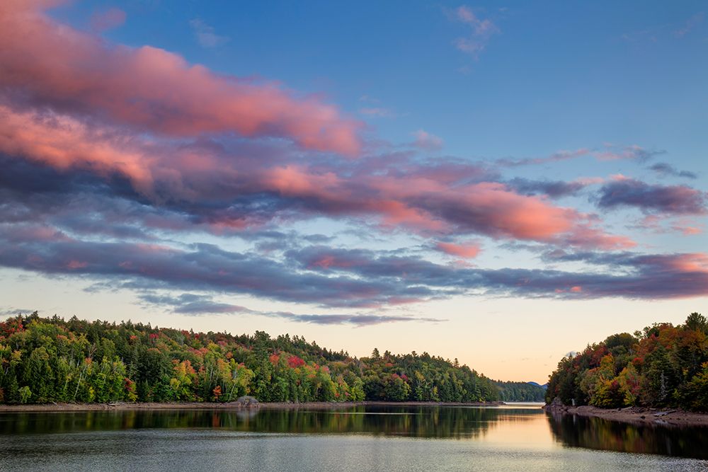 USA-New York-Adirondacks Autumn sunset on Indian Lake art print by Ann Collins for $57.95 CAD