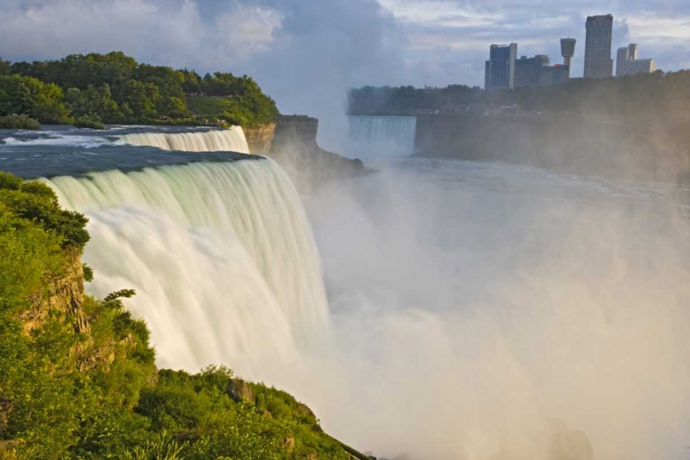 NY, Niagara Falls American Falls in foreground art print by Fred Lord for $57.95 CAD