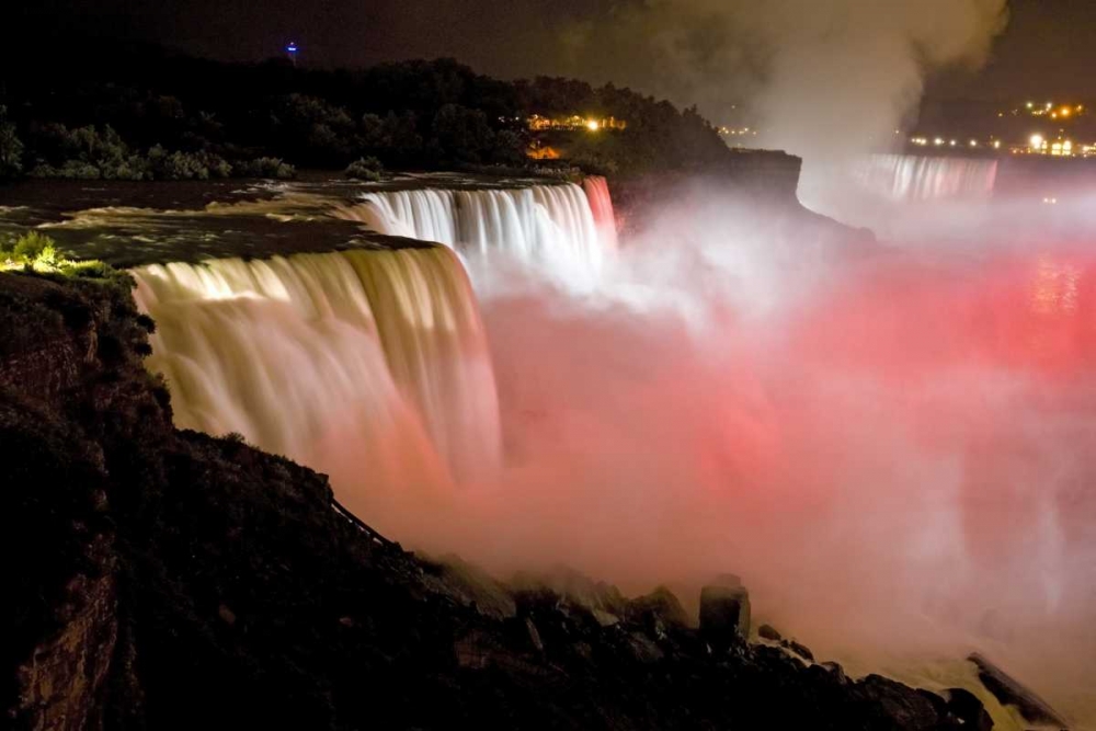 NY, Niagara Falls Twilight of the waterfalls art print by Fred Lord for $57.95 CAD