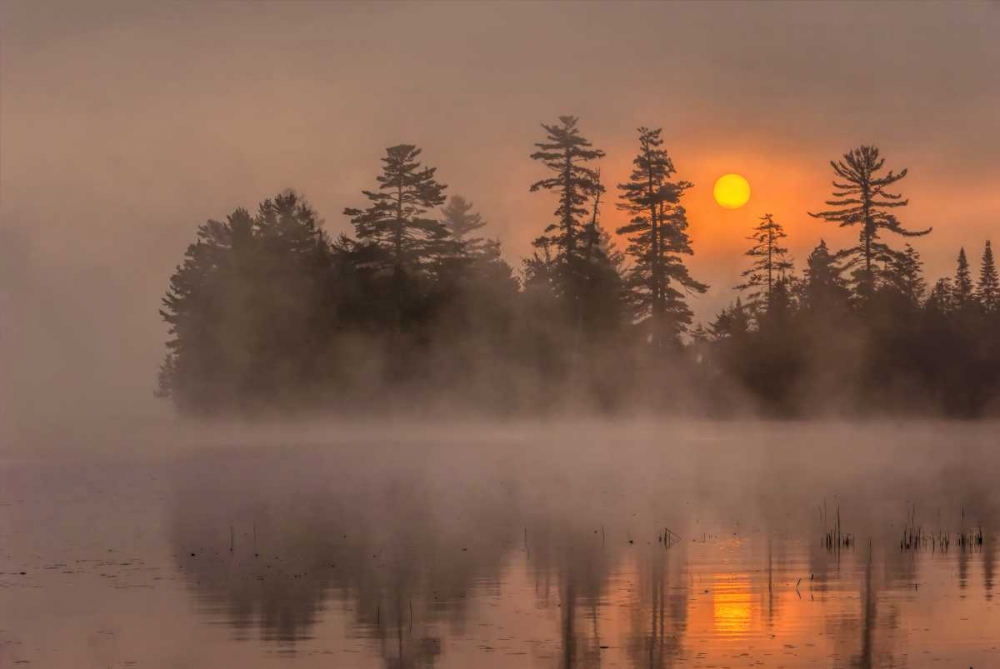 NY, Adirondack Mountains Sunset on Raquette Lake art print by Jay OBrien for $57.95 CAD