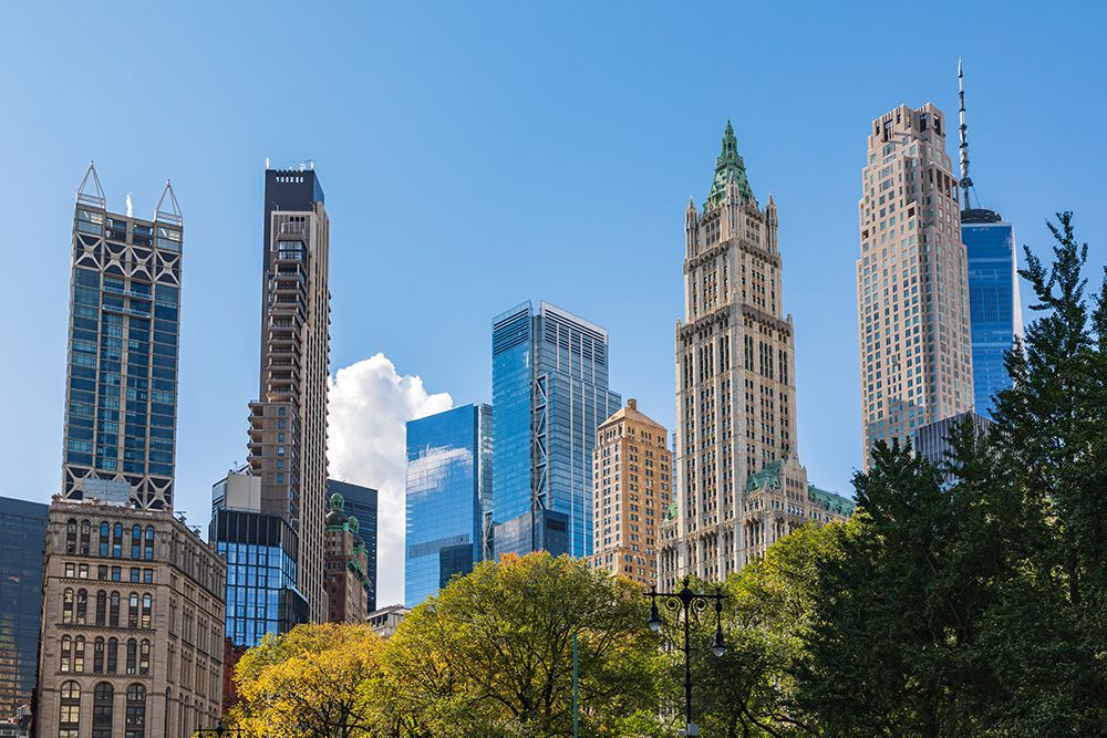 Manhattan-New York-USA Skyscrapers of Lower Manhattan art print by Emily Wilson for $57.95 CAD