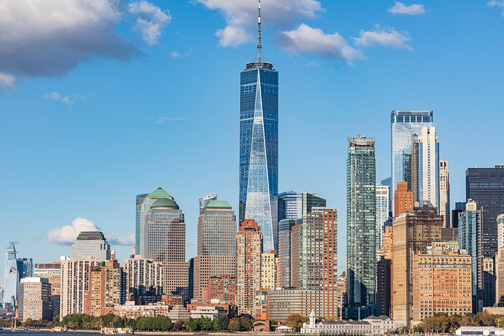 Manhattan-New York-USA The Lower Manhattan skyline art print by Emily Wilson for $57.95 CAD